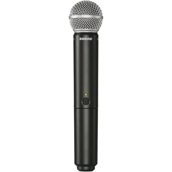 슈어 BLX2/SM58 휴대용 무선 송신기 H9 밴드(512–542MHz) - SM58 카디오이드 다이내믹 캡슐, 최대 14시간 배터리, 300피트