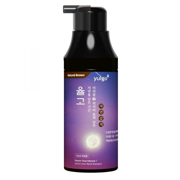 율고 자연을 담은 시간 순한 새치 염색샴푸 자연갈색, 200ml, 1개