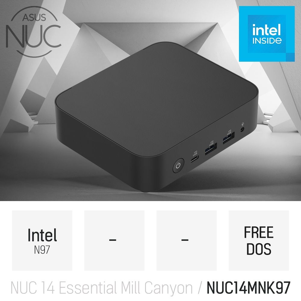 [오늘출발] ⓒ ASUS NUC 14 Essential Mill Canyon NUC14MNK97 (베어본) / 사무용 인강용 산업용 미니PC