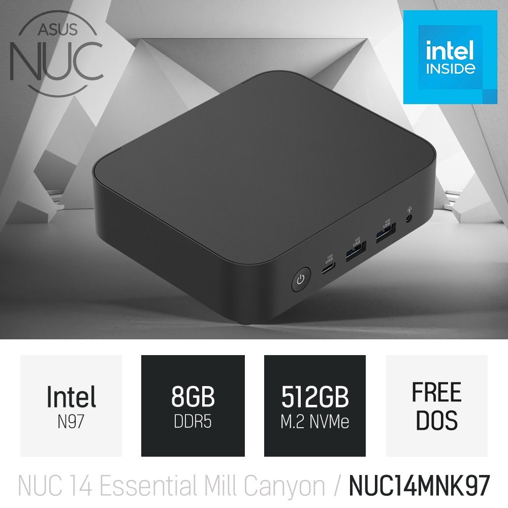 ⓒ ASUS NUC 14 Essential Mill Canyon NUC14MNK97 8GB 512GB / 사무용 인강용 산업용 미니PC