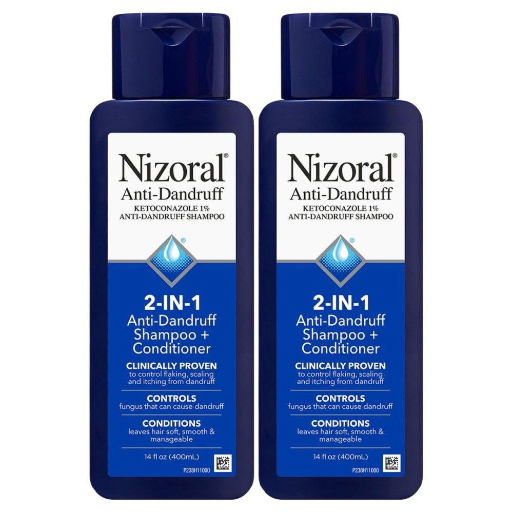 [해외] Nizoral 니죠랄 2in1 안티 댄드러프 샴푸 컨디셔너 비듬샴푸 400ml 2개