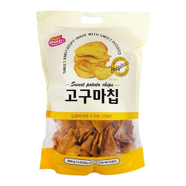 데일리포켓 달콤바삭 고구마칩 400g 2개 대용량