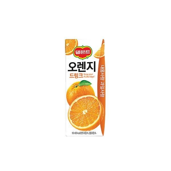 오피스디포 델몬트 오렌지 드링크 190mlx32개입 롯데칠성음료 팩음료