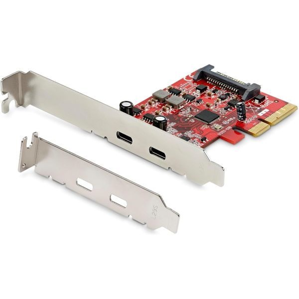 [해외] StarTech.com 2포트 USB 3.2 Gen 2 PCIe 카드, USB-C 10Gbps PCI Express 3.0 x4 어댑터, 데이터 전용, 윈도우/맥OS/리눅스, TAA