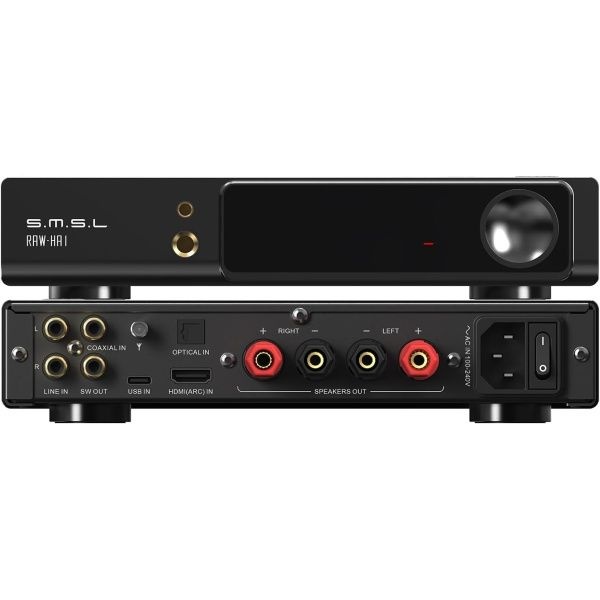 LEOUDIO S.M.S.L RAW-HA1 전력 증폭기 MQA MQA-CD XU316 32비트/768kHz DSD256 지원 LDAC APTX/HD SBC AAC