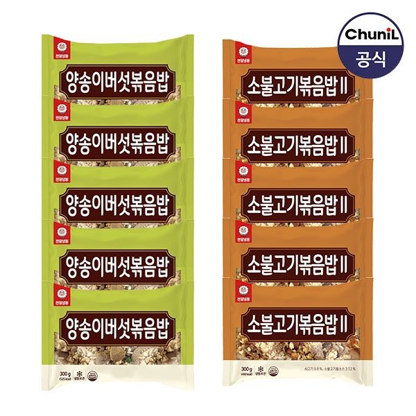 천일식품 [하프클럽]양송이버섯볶음밥300g 5봉 + 소불고기볶음밥 300g