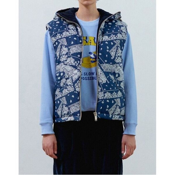 모먼 [모먼] [MOMEN] Reversible Casual Padding Vest - Navy_XMTQCYWC21156