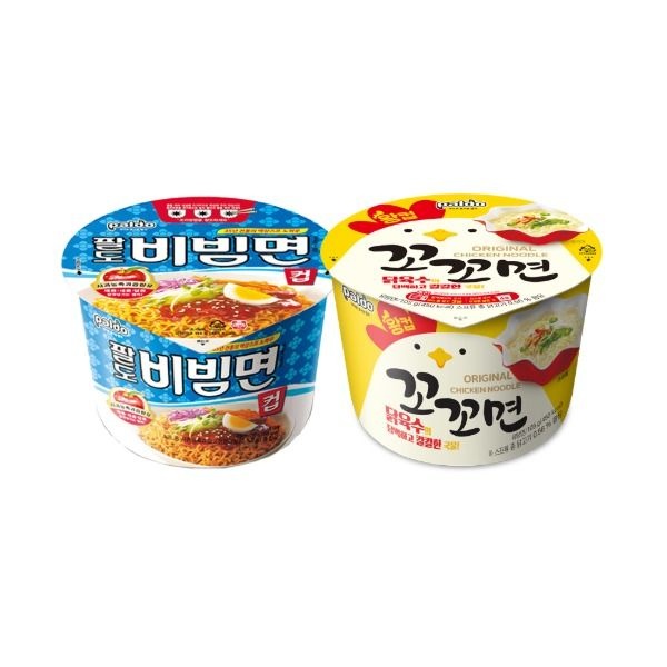 자체제작 이젠서진 컵라면 2종 혼합 팔도꼬꼬면 왕컵4개 + 팔도비빔면 4개