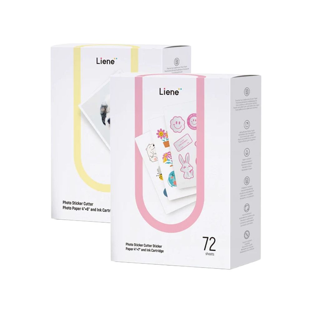 Liene Liene 픽스컷 S1 Pixcut 전용 포토 인화지 스티커 용지 프린터 잉크 카트리지