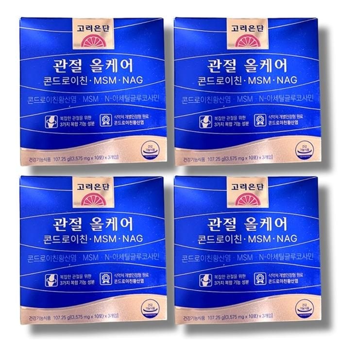 [건강나라] 고려은단 관절 올케어 콘드로이친 MSM NAG 30포 4개