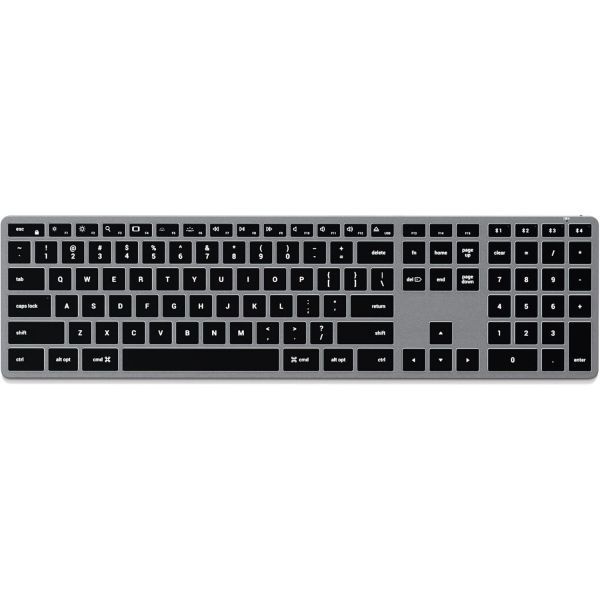 Satechi [해외] Satechi 사테치 Slim X3 블루투스 백라이트 키보드 Mac용 키 멀티 디바이스 동기화 기능 MacBook Air Pro M5 M4 iPad M3 mini Mac i