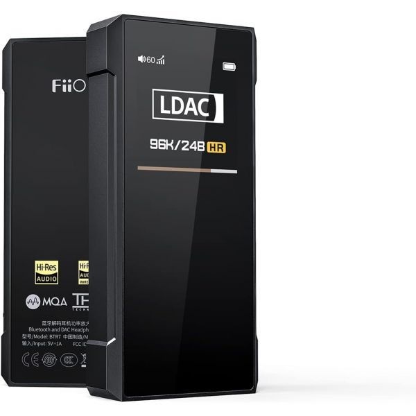 FiiO [해외] FiiO 피오 BTR7 헤드폰 앰프 블루투스 수신기 고해상도 휴대용 DAC MQA LDAC aptX HD 384K 32비트 DSD256 지원 휴대폰 PC 차량