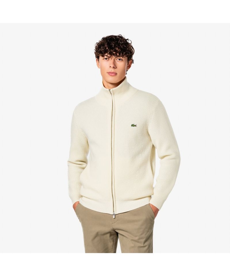 LACOSTE 남성 립조직 풀집업 가디건 AH155E-55N 70V AH155E-55N70V 131959