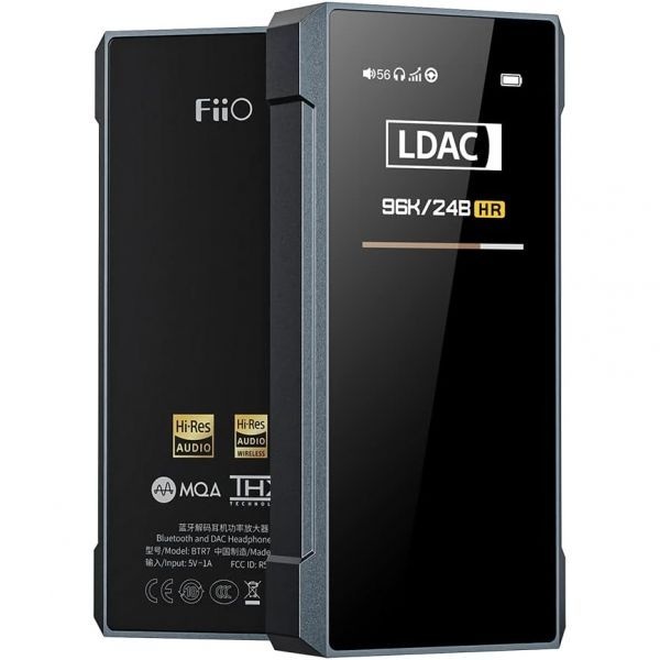 FiiO [해외] FiiO 피오 BTR7 헤드폰 앰프 블루투스 수신기 고해상도 휴대용 DAC MQA LDAC aptX HD 384K 32비트 DSD256 지원 휴대폰 PC 차량