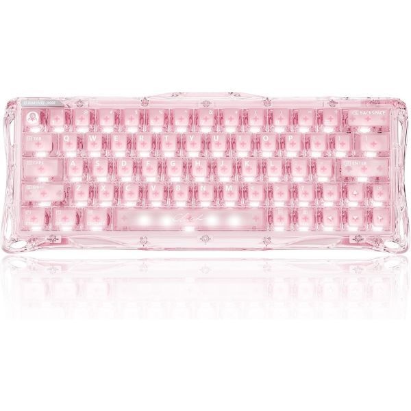 GravaStar [해외] GravaStar 그라바스타 Mercury V60 홀 효과 마그네틱 스위치 게이밍 키보드_크리스탈 로즈 296230