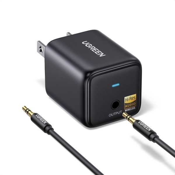 [해외] UGREEN 블루투스 6.0 LDAC 오디오 어댑터 TV 홈 스피커용 고해상도 무선 수신기 AUX RCA 스테레오 시스템에 기능 추가 플