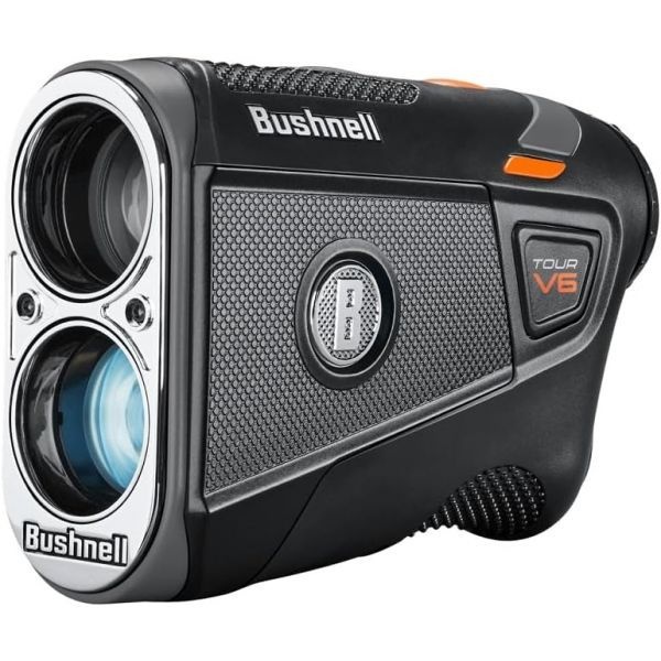 Bushnell [해외] 부쉬넬 Golf Tour V6 레이저 거리계 Patriot 팩 – Visual JOLT 자석 마운트 1300야드 거리 측정 6배 확대 IPX6 방수 프리미엄