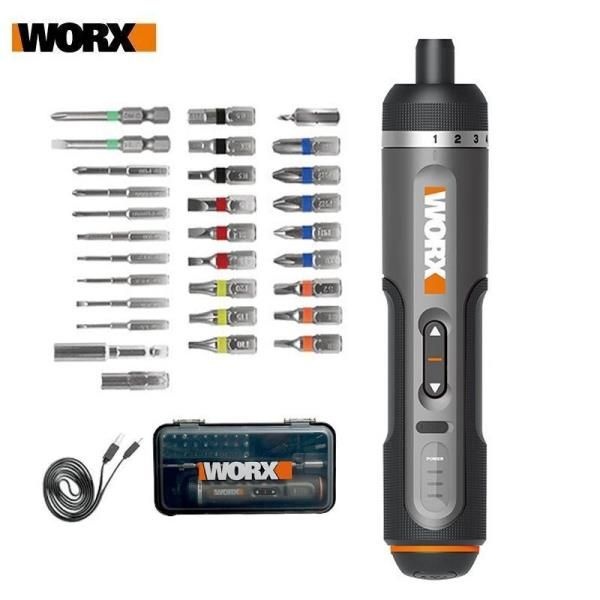 Worx 4V 미니 전기 스크루 드라이버 세트 WX240 스마트 무선