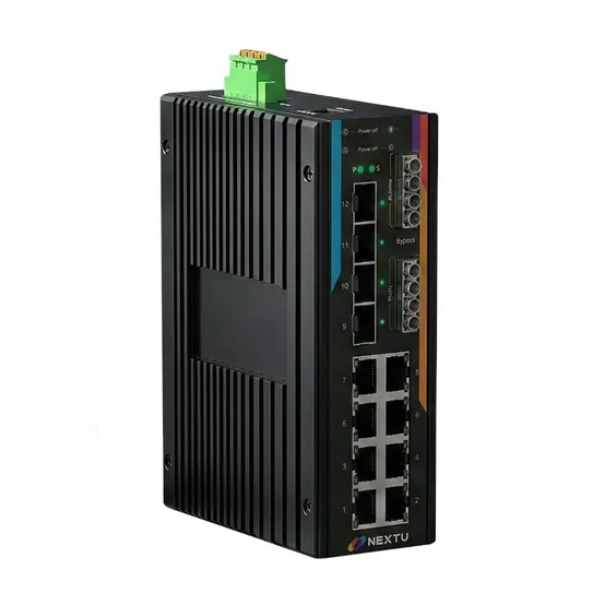 NEXTU 인루트 MXB1 4x4 바이패스 8포트 POE 스위칭허브+4SFP POE9958MDTL3-BY44
