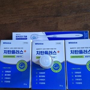 (+앵커프리칫솔 1개) 화이니카 치탄플러스 분말치약 20g, 4개