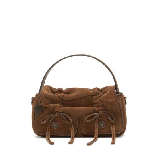 아크네 스튜디오 26SS ACNE 스튜디오 멀티포켓 스웨이드 마이크로 백 C10265 COGNA BROWN