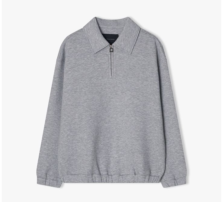 [롯데백화점] 리버클래시 24F/W 그레이 하프 집업 칼라 티셔츠 LKF41454