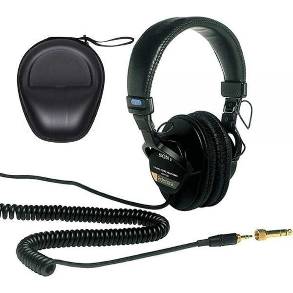 Sony [해외] 소니 MDR 7506 프로페셔널 대형 다이어프램 헤드폰 케이스 포함 219313