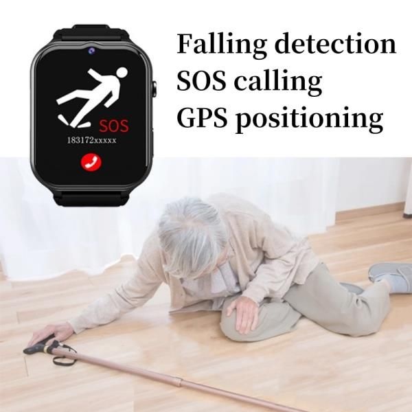 노인용 스마트 워치 낙상 감지 4G SIM 카드 SOS 전화 통화