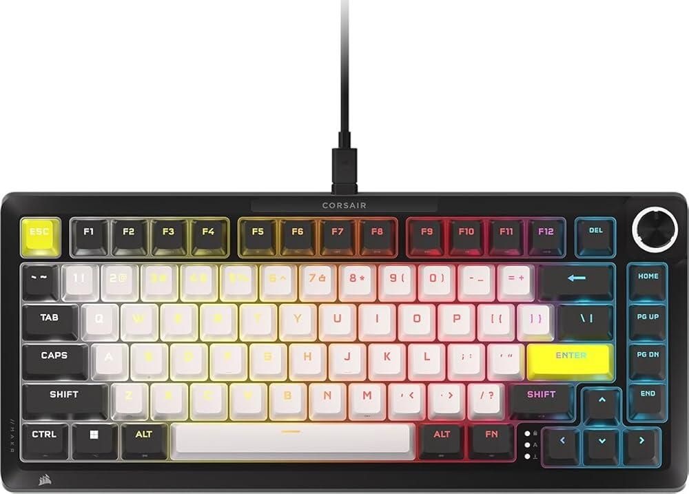 Corsair [해외] Corsair 커세어 MAKR PRO 75 홀 이펙트 DIY 유선 마그네틱 기계식 게이밍 키보드 - 75% 레이아웃, MGX 하이퍼드라이브 스위