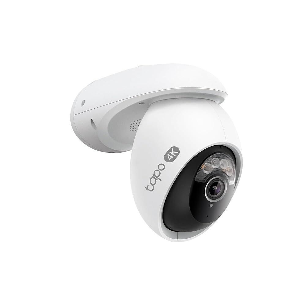 [해외] Tapo 4K 8MP 유선 팬/틸트 야외 보안 카메라, 무료 사람/차량 감지 및 360도 뷰, 컬러 나이트, 로컬 AI, SD/클라우드 스토