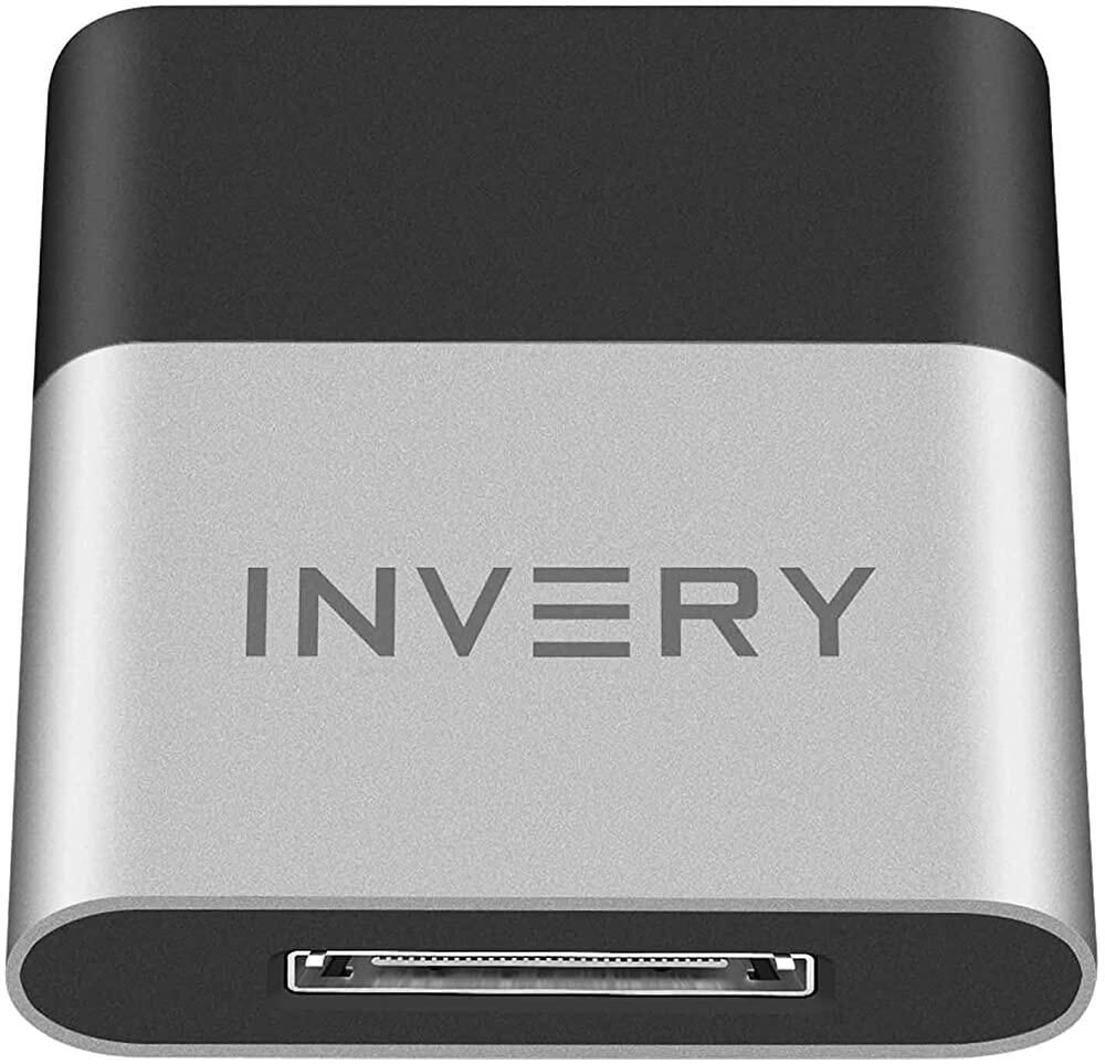 INVERY [해외] INVERY DockLinQ Pro 30핀 블루투스 5.0 어댑터 수신기, 보스 사운드독 및 기타 아이팟 아이폰 호환 뮤직 도킹 스테이션