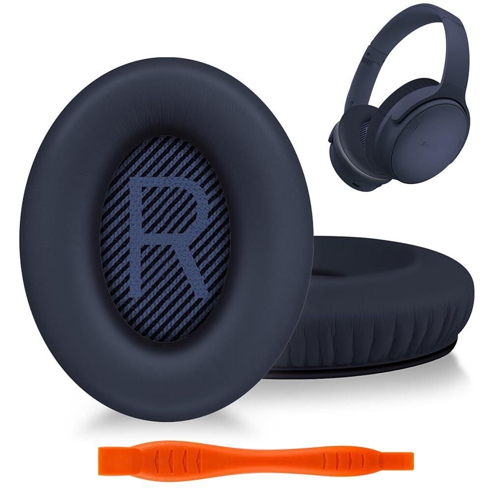 [해외] Bose Quiet Comfort 35 II/45 (QC35/QC45/QC35 II)용 프리미엄 교체용 이어 패드 쿠션, 'L and R' 레터링 QC 35/25/15 QC2/Ae2/Ae2i/Ae2i/Ae2W