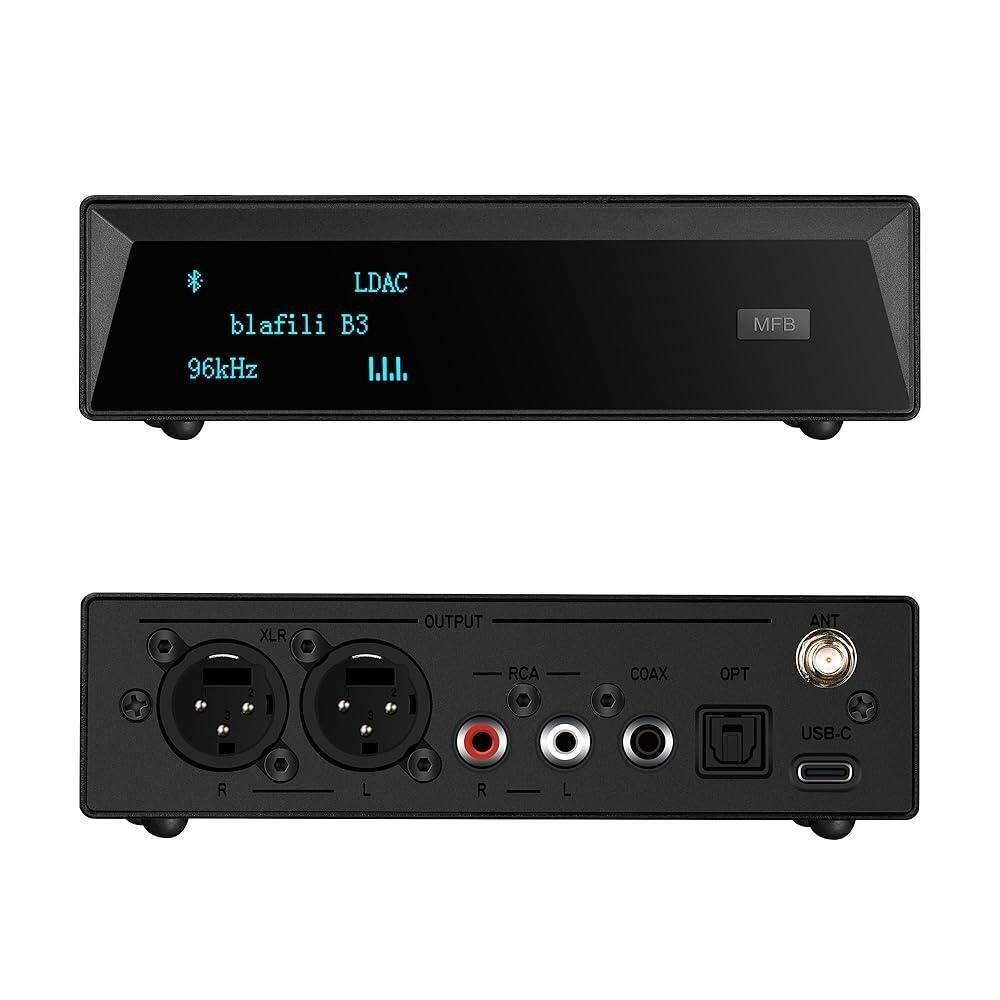 [해외] Blafili B3 프로페셔널 XLR 블루투스 v5.1 음악 수신기, LDAC 및 aptX HD 스트리머, 내장 ESS DAC, 아날로그 RCA, 디지털 광학