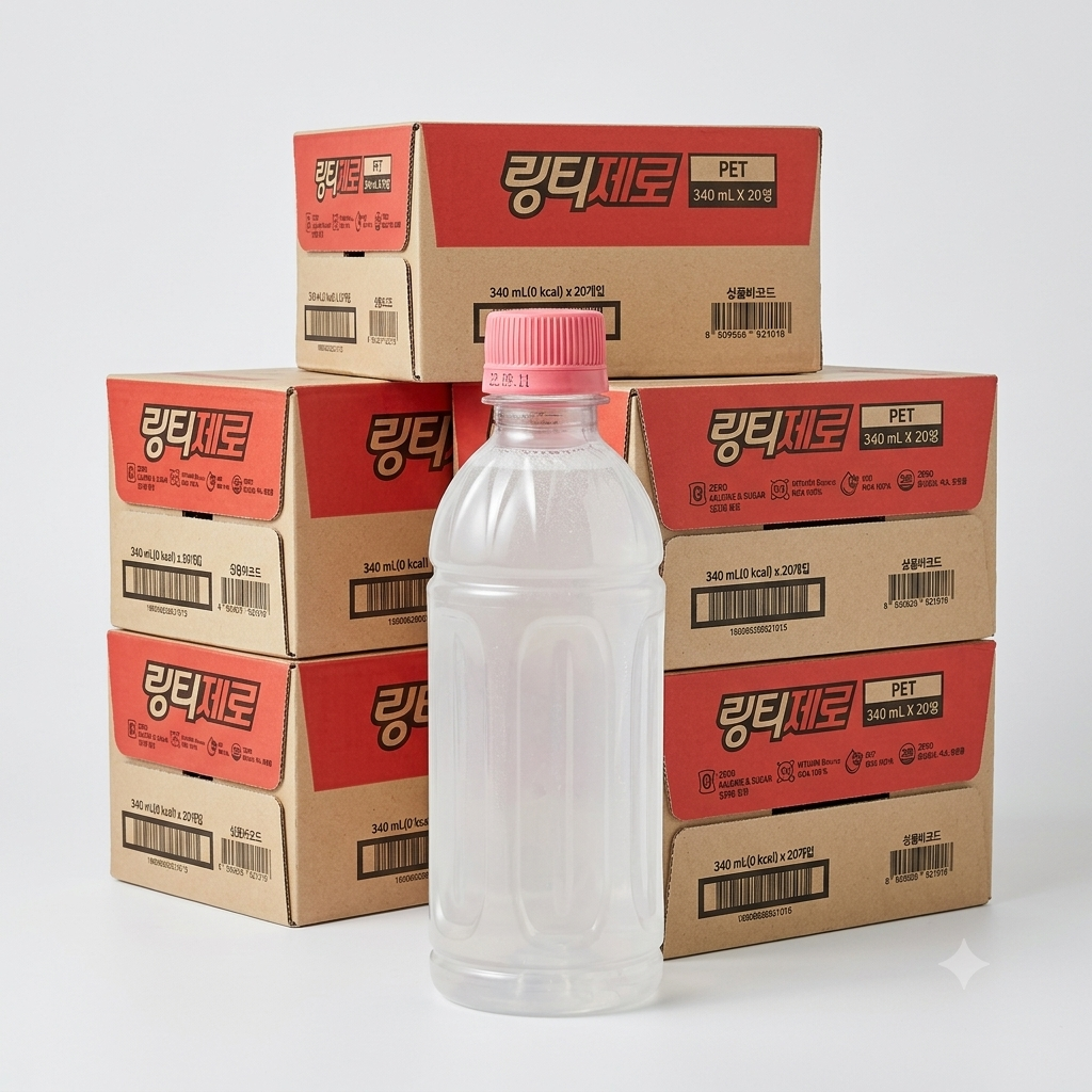 링티 링티제로 복숭아맛 무라벨 340ml 100EA