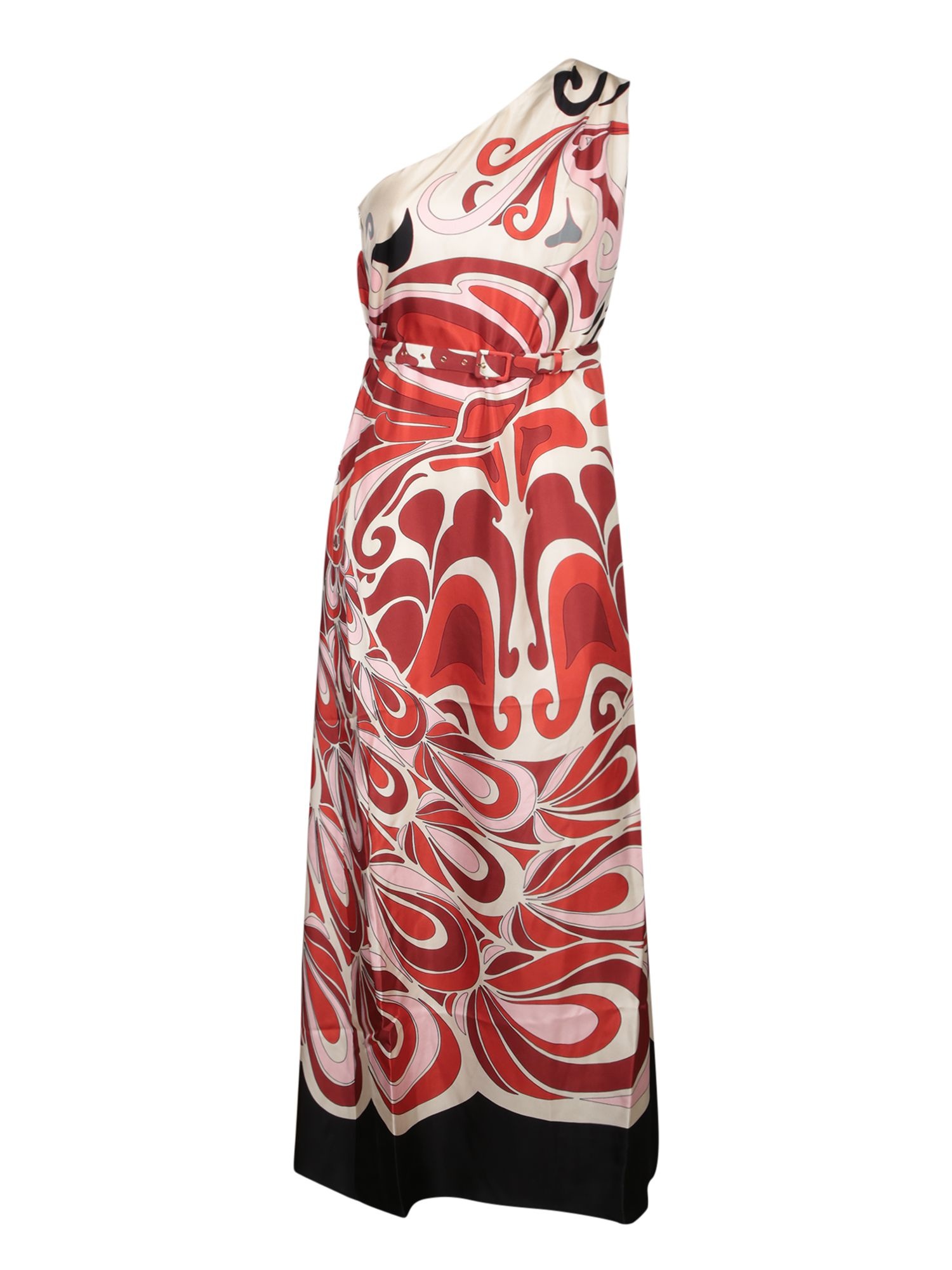 라더블제이 25FW 라더블제이 Sleeveless 실크 드레스. Coordinated 웨이스트 벨트. 프린트 Phoenix pattern. DRE0304SIL006PHO0WH04