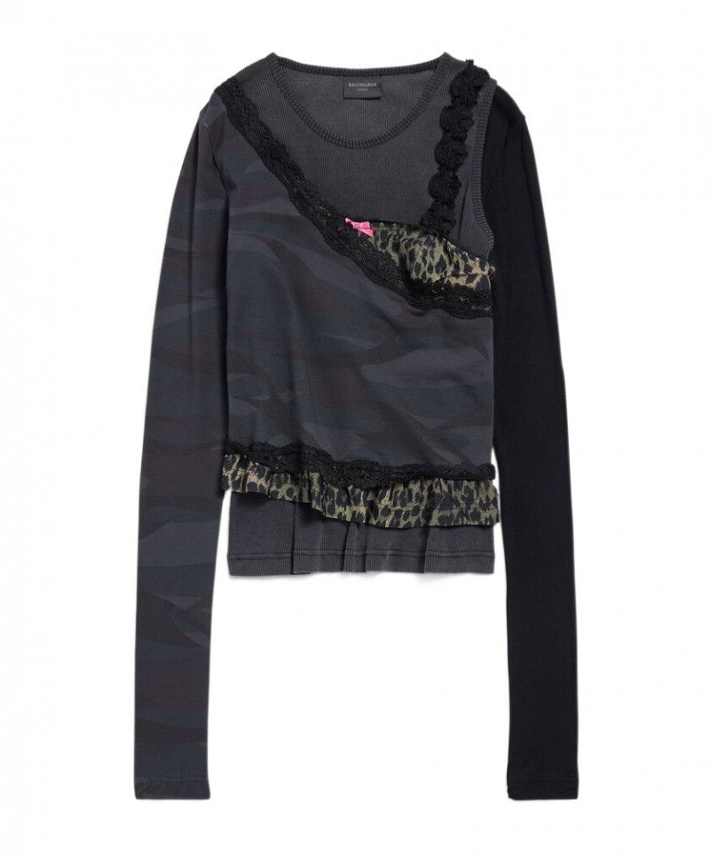 발렌시아가 26SS Balenciaga 탑 made of combined materials 838547TNVB21160