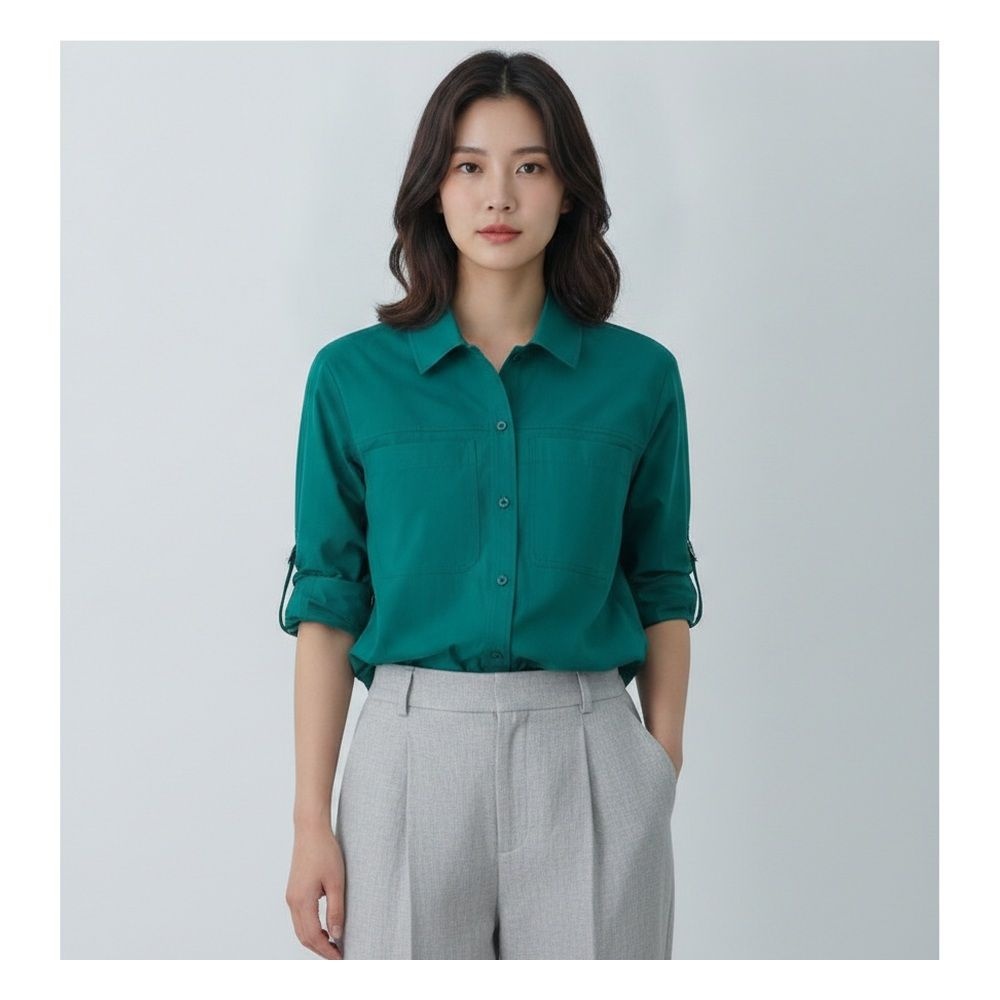 지센 (2컬러) 소매비조 아우터형 블라우스 LNWSQ301