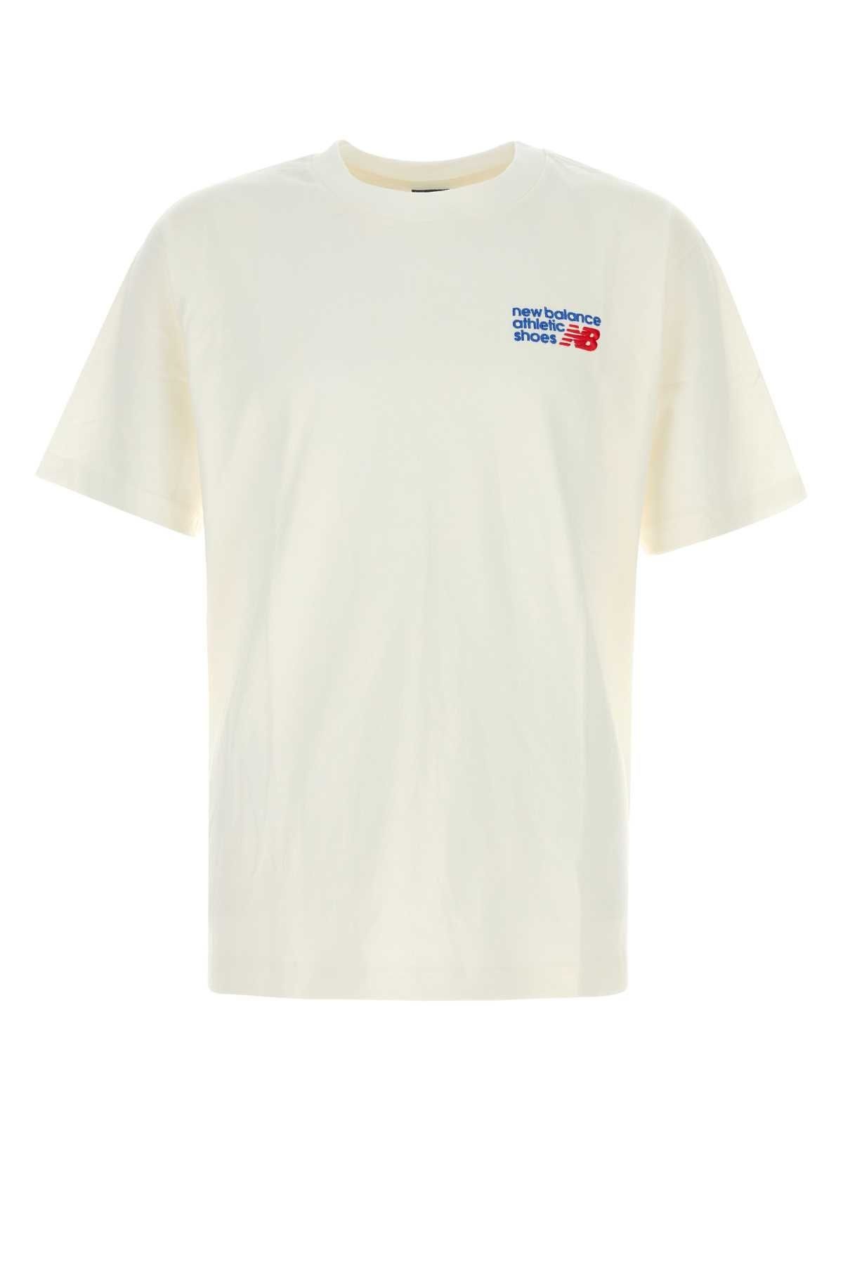 뉴발란스 26SS 뉴 Balance 화이트 코튼 t-셔츠 MT41908SSTSEASALT