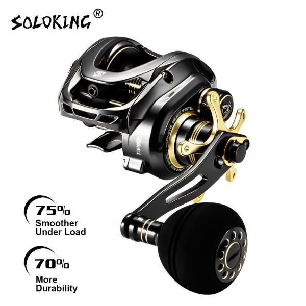 SOLOKG GK300 베이트 캐스팅 릴, 드래그 클리커, 싱글 파워