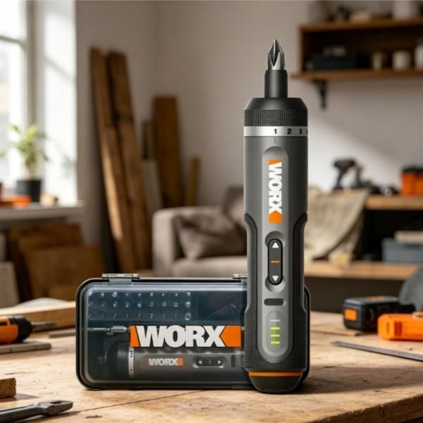 Worx 4V 전기 스크루드라이버 세트 WX242 스마트 무선 충전식