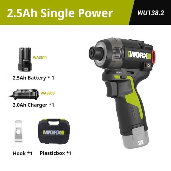 WORX WU138 2.5h 배터리 충전기 오일 프레셔 브러시리스