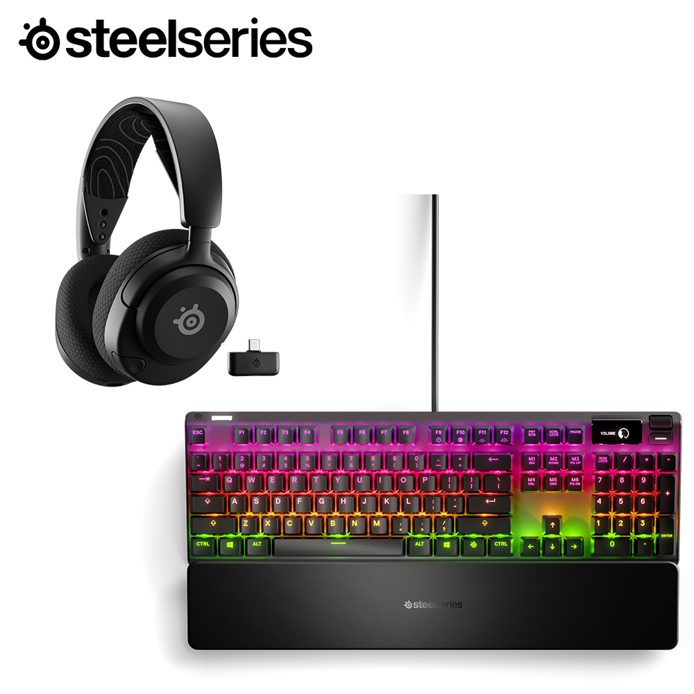 [메인 게이밍] 스틸시리즈 Arctis Nova 5 헤드셋 + Apex 7 TKL US 청축 기계식 키보드