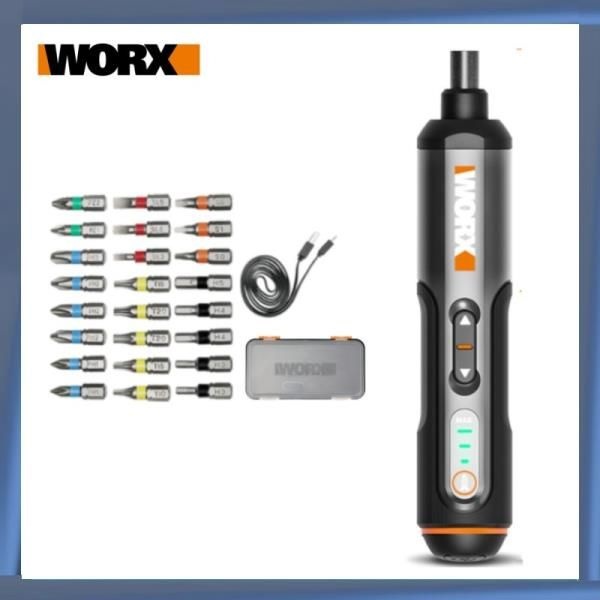 Worx 4V 미니 전기 드라이버 세트, WX240 스마트 무선 USB