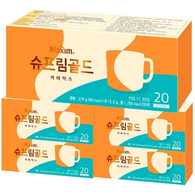 맥심 슈프림 골드 커피믹스 100T (20개입x5개)