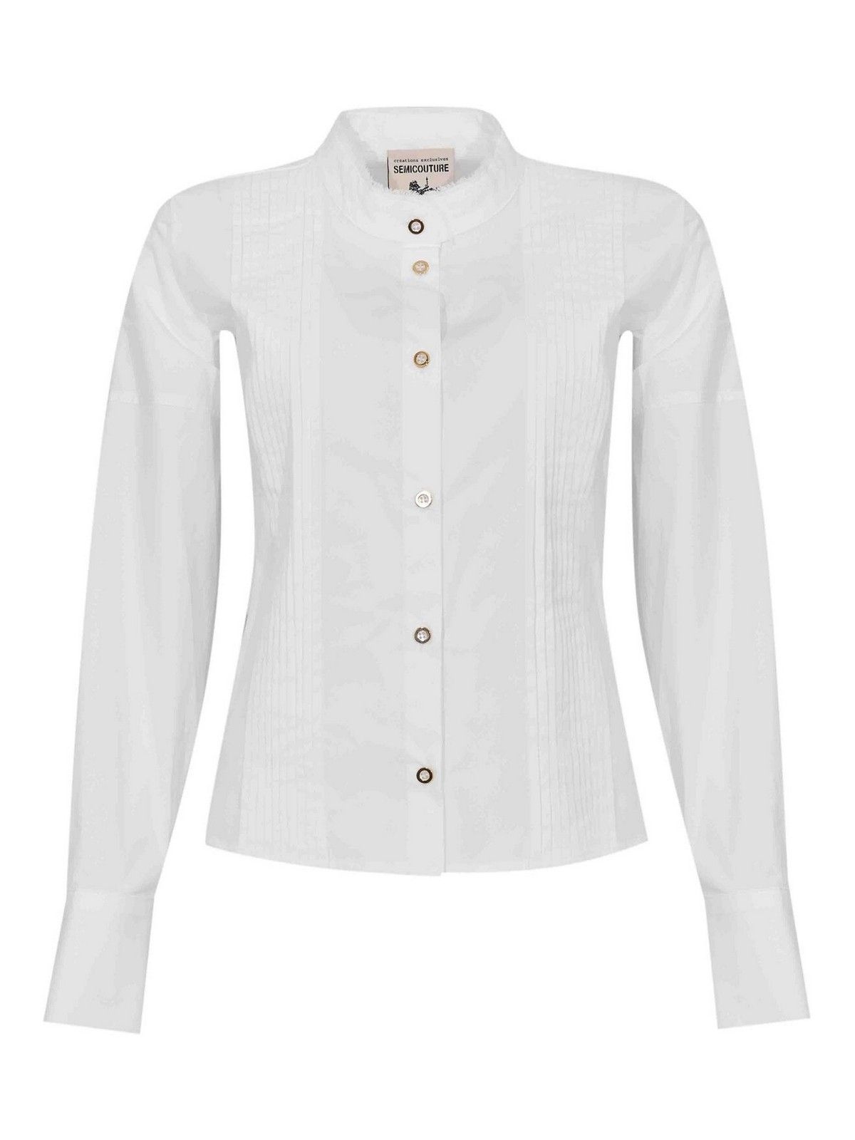 세미쿠튀르 26SS SEMICOUTURE Delicia 셔츠 In 코튼 Poplin Y6SK11A090