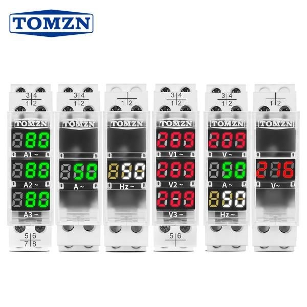 D 레일 18 C 40-500V 220V 380V 전압계 단일 3 상