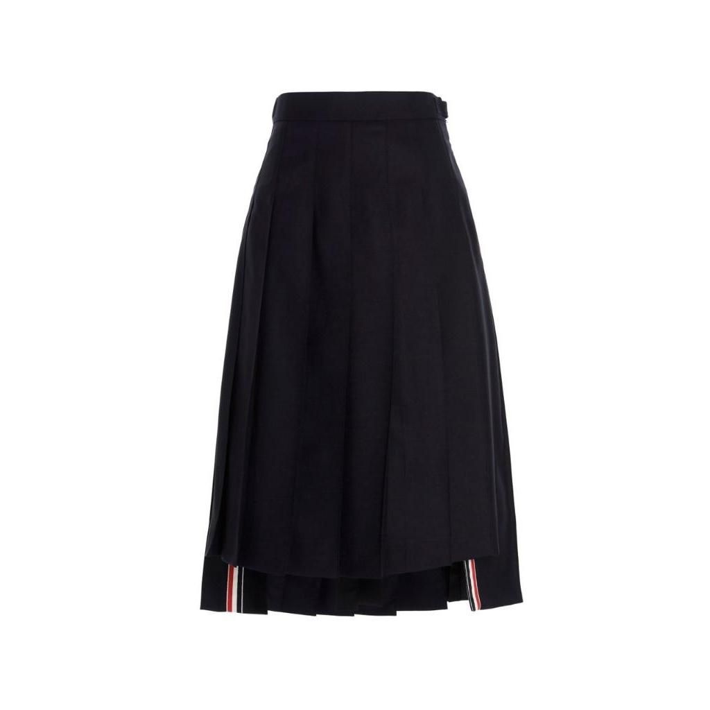 톰브라운 Thom Browne RWB 스트라이프 플리츠 미디 스커트 FGC400V00626 415 TP944192531
