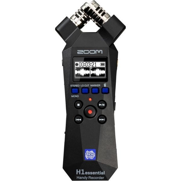[해외] Zoom H1 Essential은 스테레오 마이크 32비트 플로트 USB 모드를 갖춘 음악가 팟캐스터 영화 제작자 휴대용 레코더입니