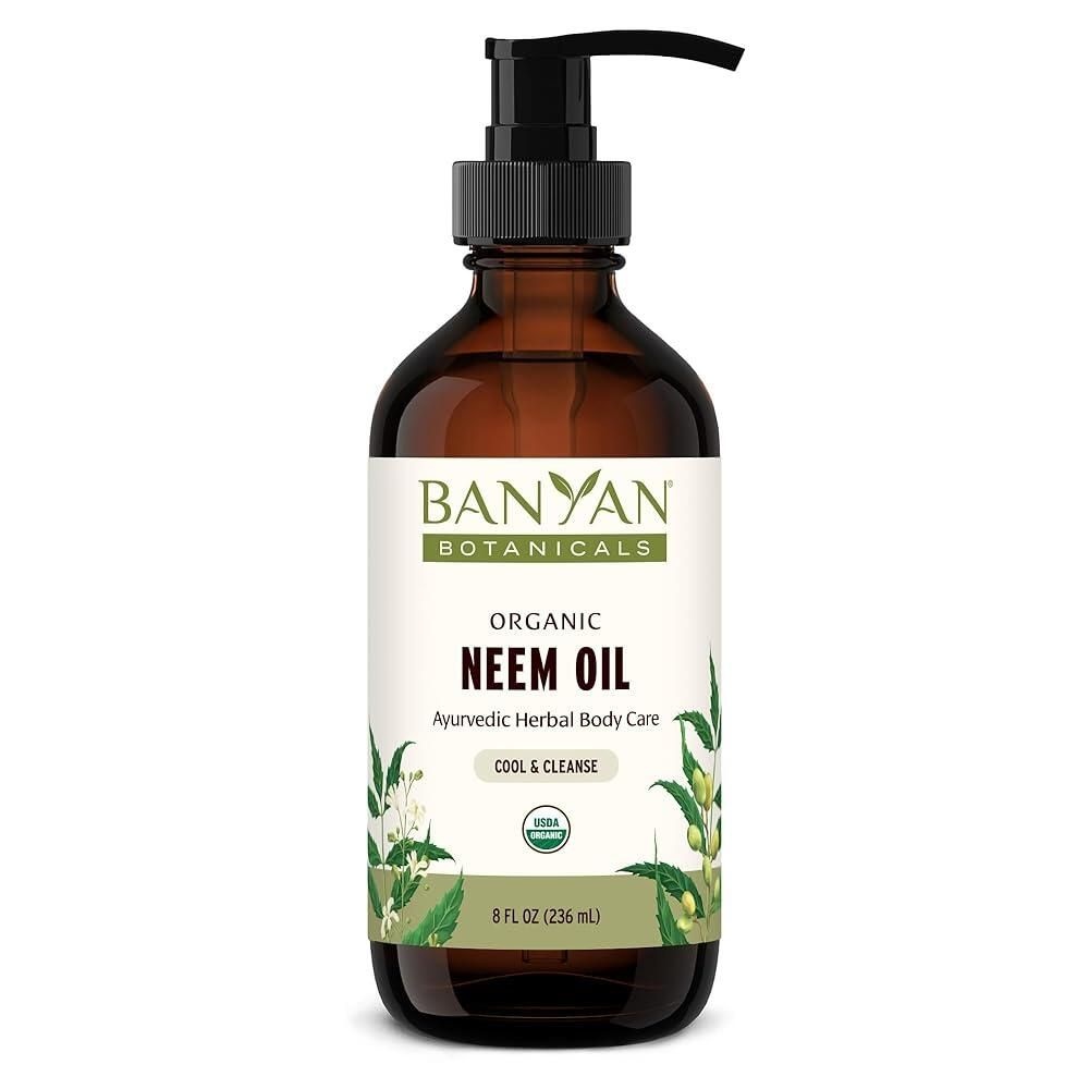 [해외] Banyan Botanicals 님 오일 – 쿨링 진정 효과가 있는 아유르베다 - 하고 빛나는 피부 지원 226.8g8온스 GMO 프리 지속 가