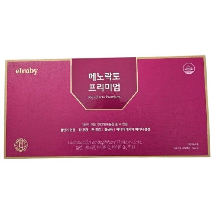 메노락토 프리미엄 여성 갱년기 유산균 450mg x 90캡슐 2개